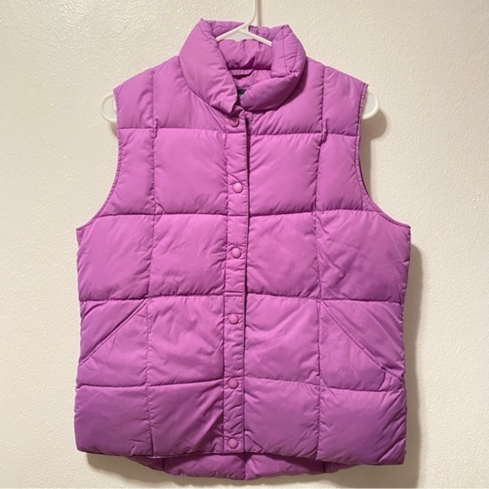 Lands End Vest Women’s Purple Size Small Snap Front Collard Its A‎ dark Purple